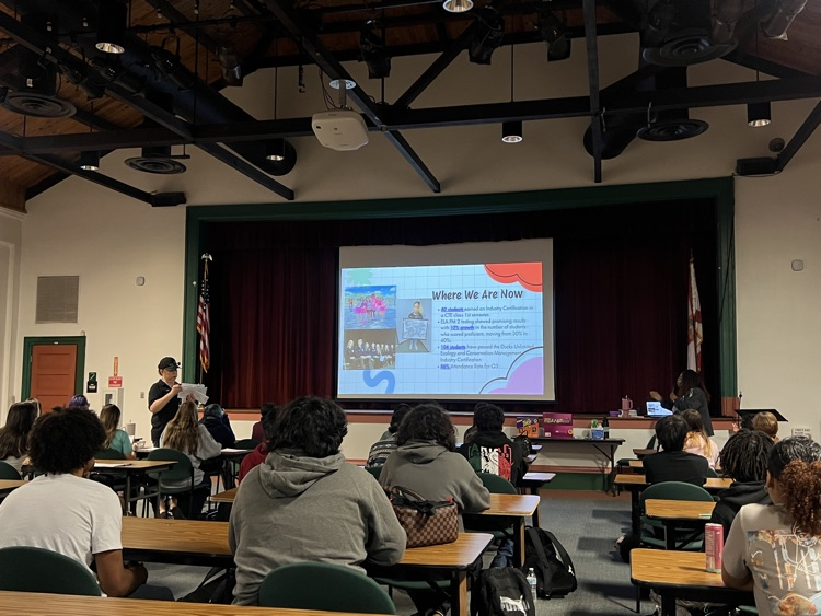 town hall meeting in school auditorium 