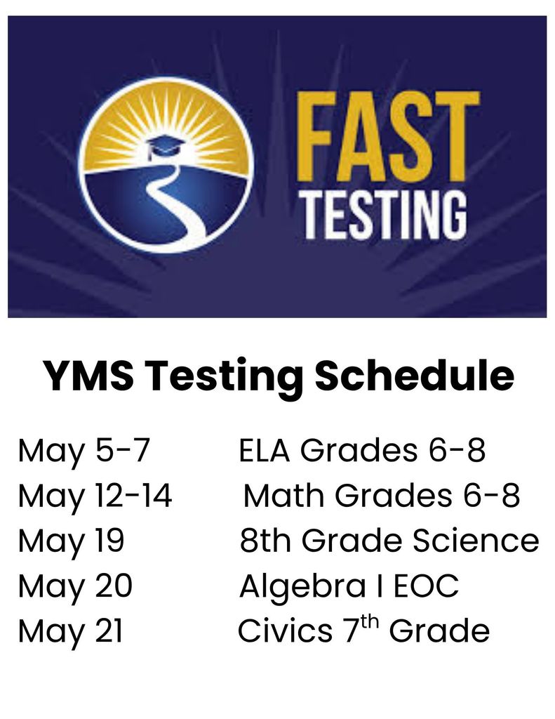 YMS Testing Schedule