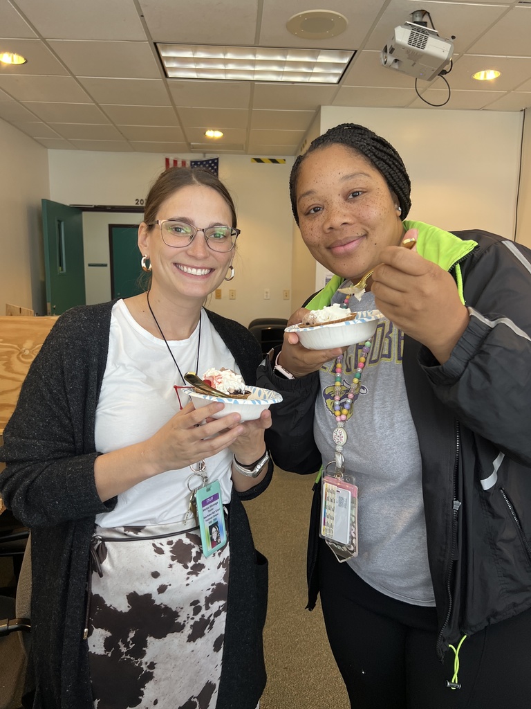two teachers eating icecream