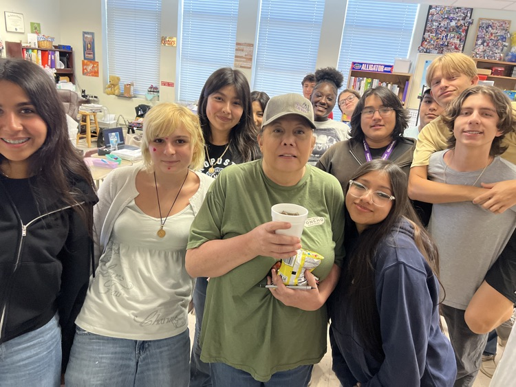 students with teacher 