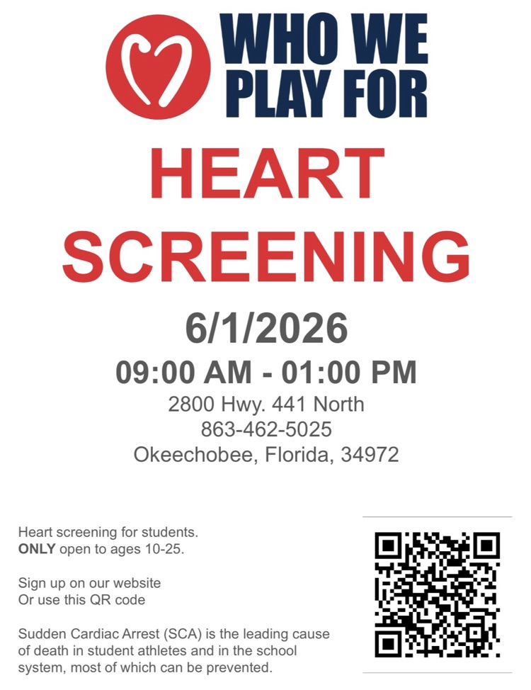 flyer for heart screening registration 
