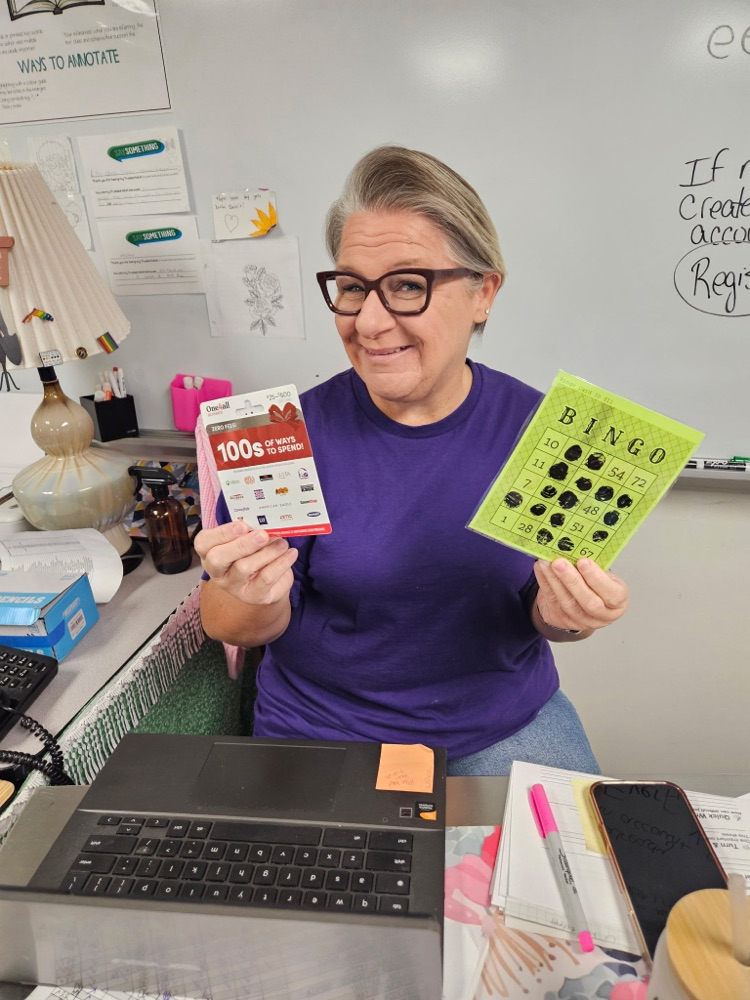 teacher playing bingo