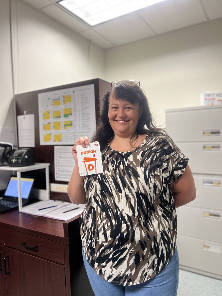 office staff with bingo card 