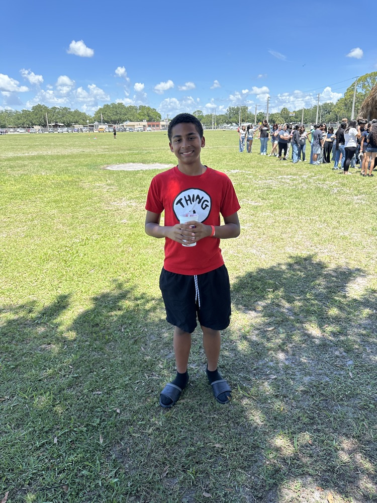 student with Kona ice in hand