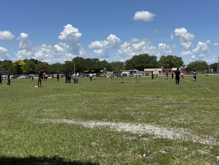 students playing on field