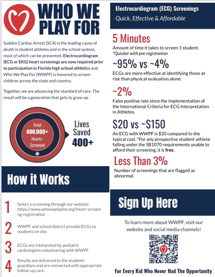 flyer for heart screening