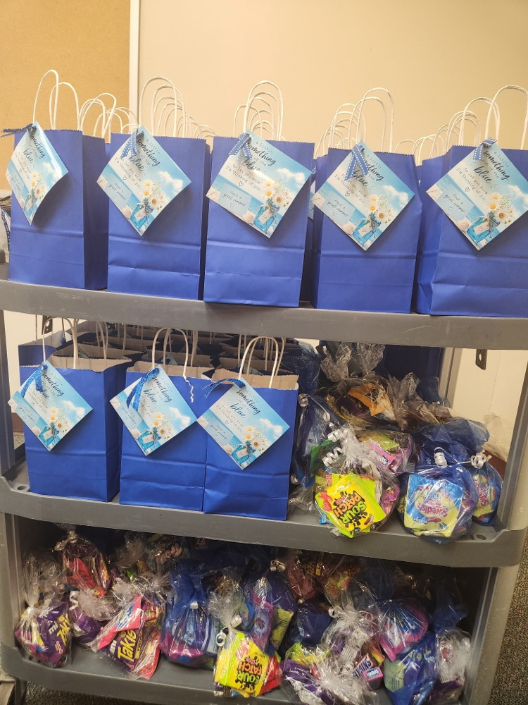 goody bags on cart 