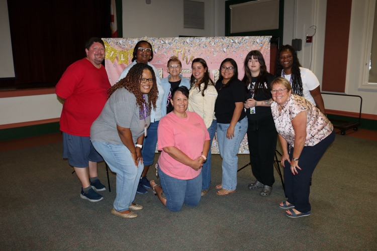 school members at retirement party 