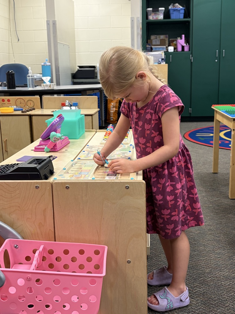 student at open house