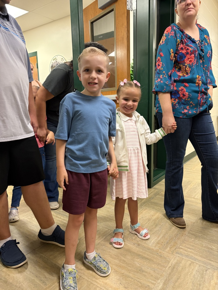 students at open house