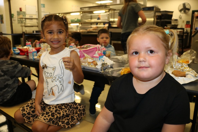 students at lunch