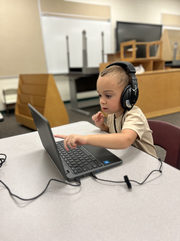 student testing on computer