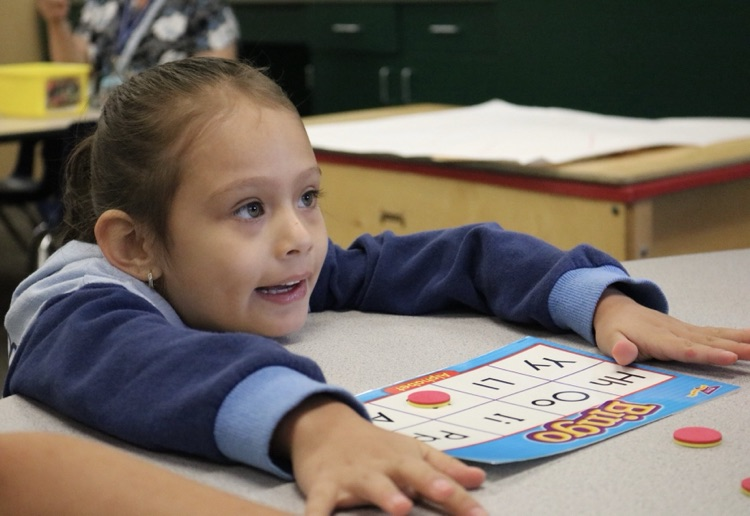 students playing bingo 