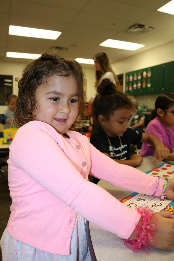 students playing bingo 