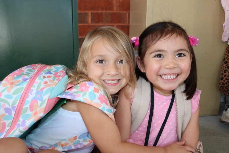 students waiting at half day dismissal