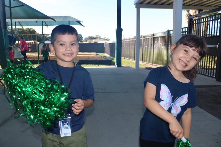 two students at recess 