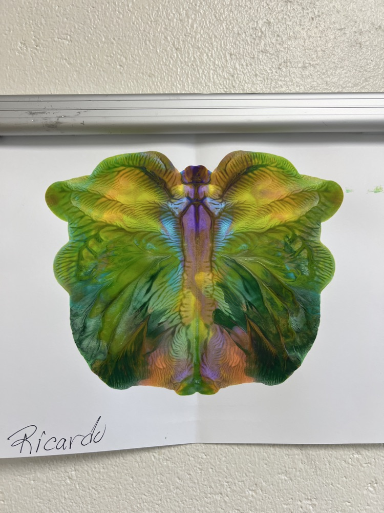 butterfly art on the wall