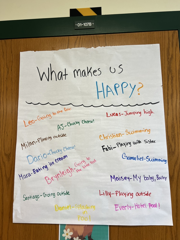 poster that reads what makes us happy?