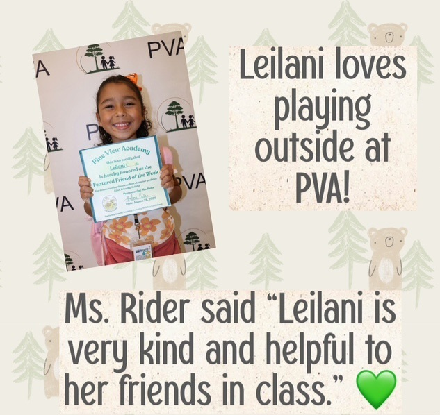 spotlight of student for featured friends of the week