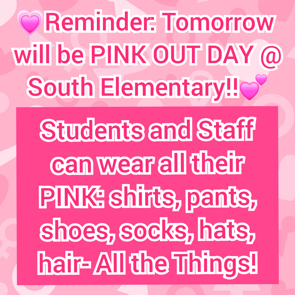 💗Reminder: Tomorrow is Pink Out Day!🩷