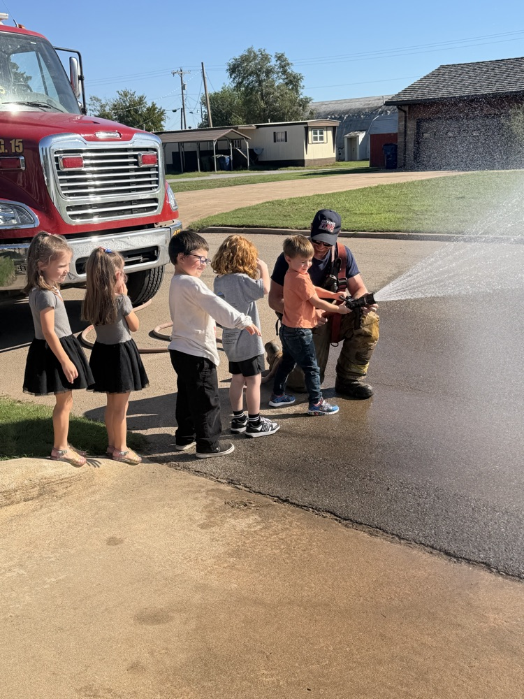spraying water