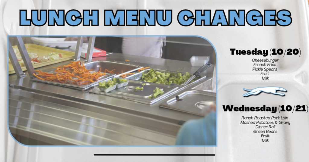 lunch menu changes