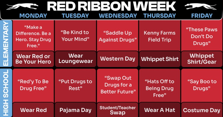 red ribbon week schedule