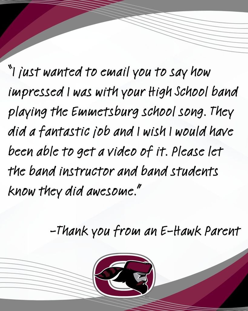 Band email from parent