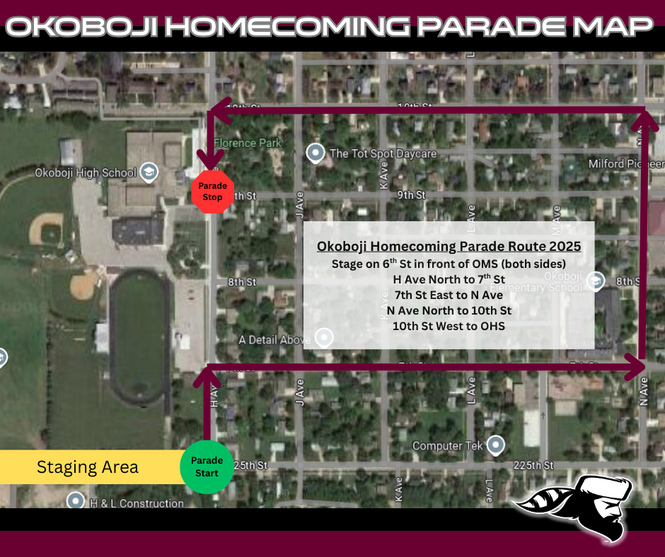 2025 Homecoming Parade Map