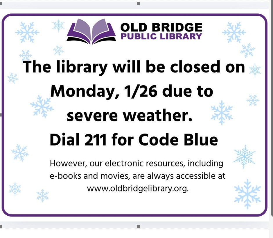 flyer says library is closed on Mon Jan 26 2026,