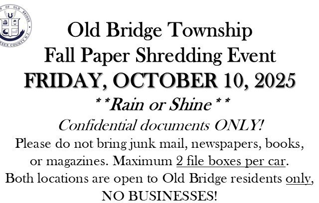 Old Bridge Township Paper Shredding Event