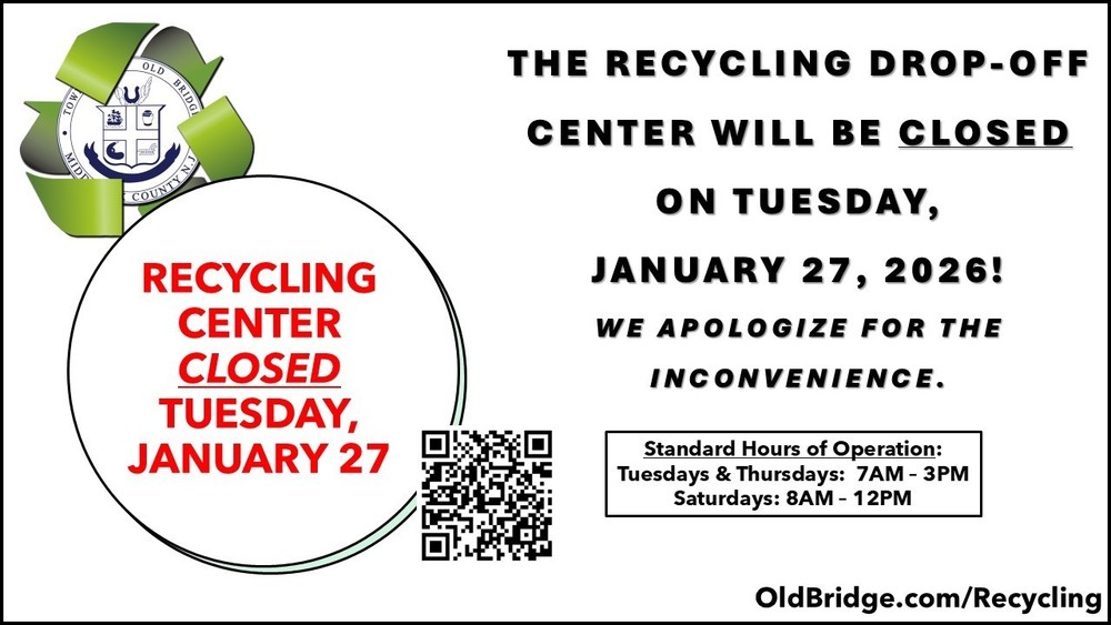 flyer says the recycling center is closed on January 27 2026