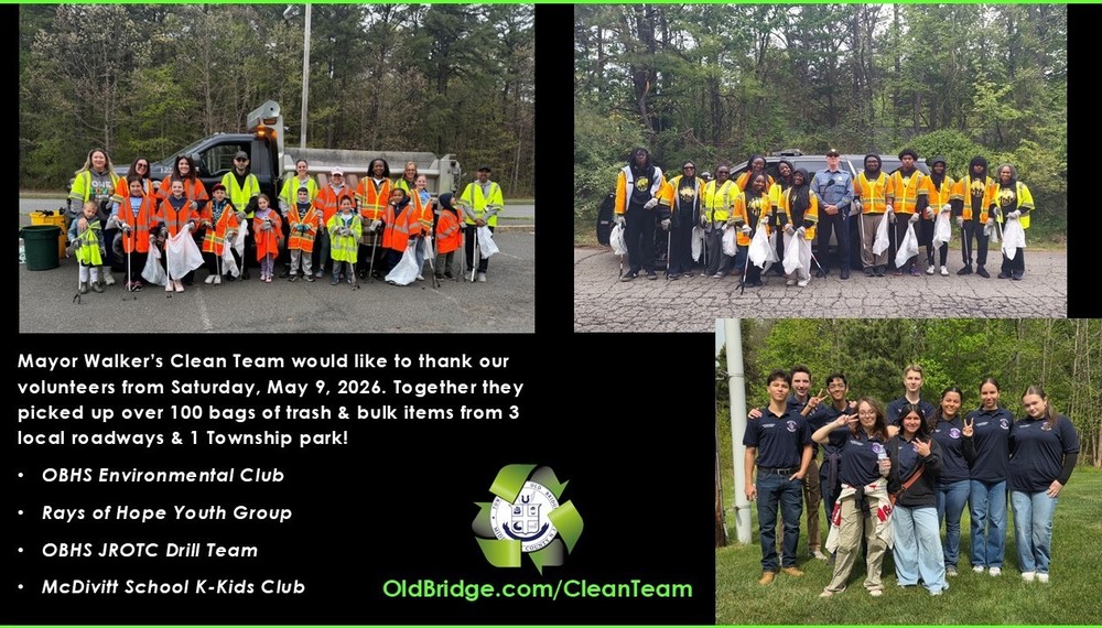 Image of the three volunteer groups that participated in the Mayor's clean team on May 9, 2026