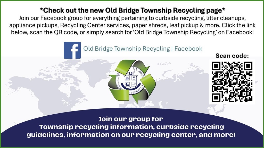 Be sure to join the Township Recycling Facebook Group to stay updated on schedule changes, storm alerts and more. If there are schedule changes or cancellations it will be posted here first!