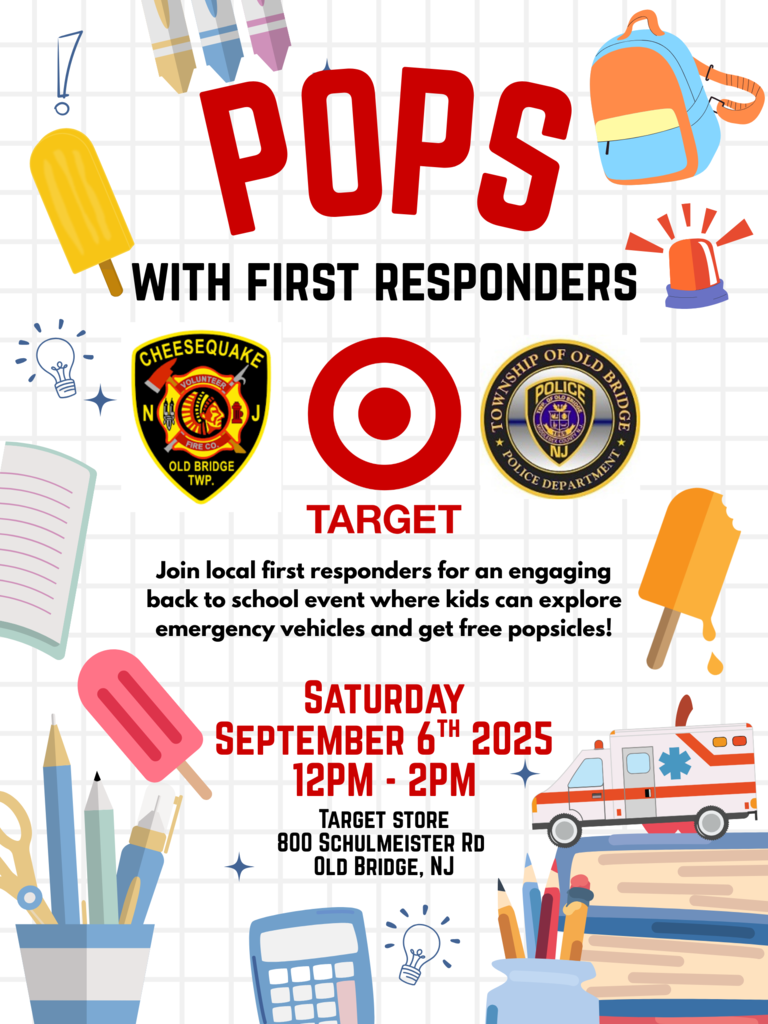 Flyer announcing Popsicles with First Responders on September 6, 2025, at 12pm at Target.