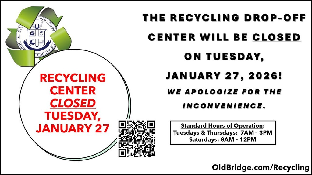 The Recycling Drop-Off Center will be closed on Tuesday, January 27th, 2026. We apologize for the inconvenience.