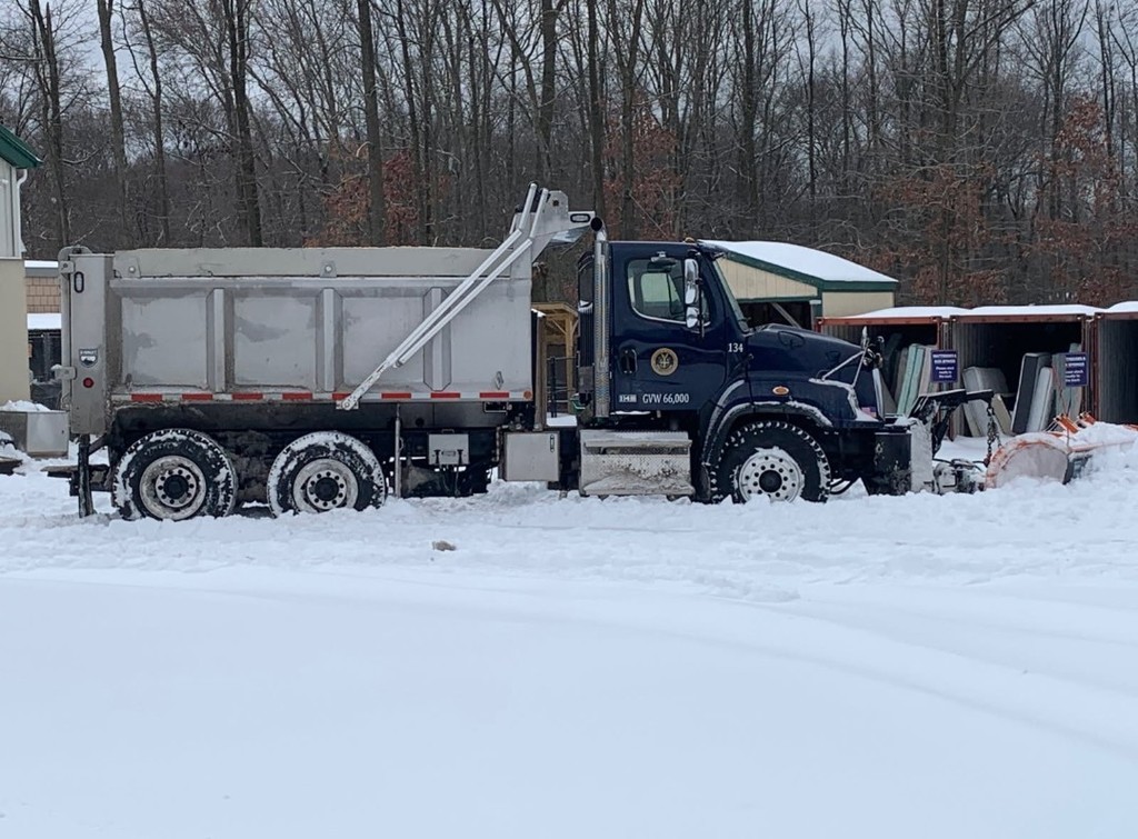 picture of a township truck picking up snow during the February 2026 Blizzard.