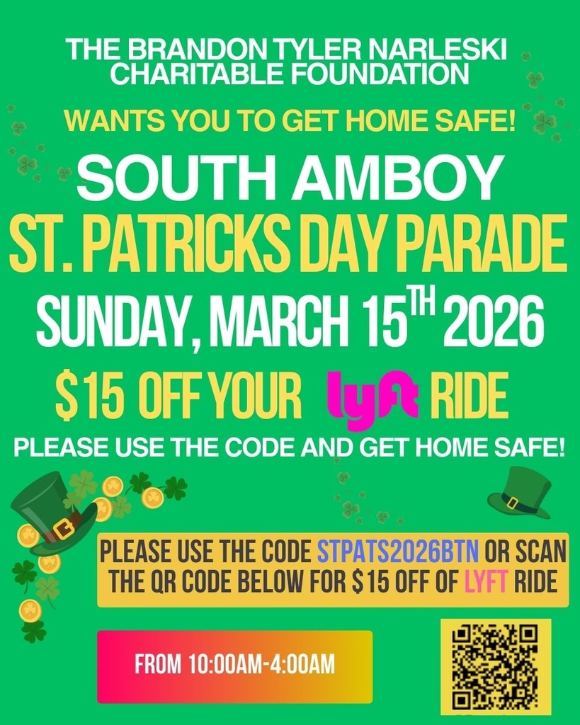 Please use the code STPATS2026BTN or scan the QR code for $15 off your Lyft ride. Eligible on Sunday, March 15, 2026 from 10AM to 4PM.