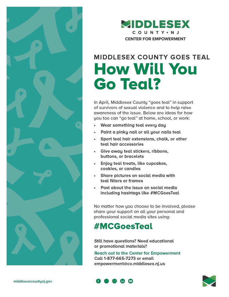 No matter how you choose to be involved, please  share your support on all your personal and  professional social media sites using: #MCGoesTeal