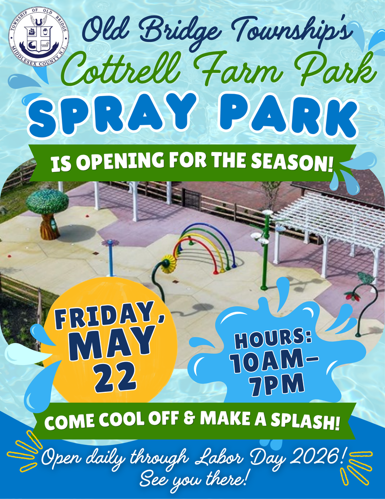 The Cottrell Farm Park Spray Park will open for the season on Friday, May 22nd! The Spray Park will be open daily from 10AM to 7PM until Labor Day.
