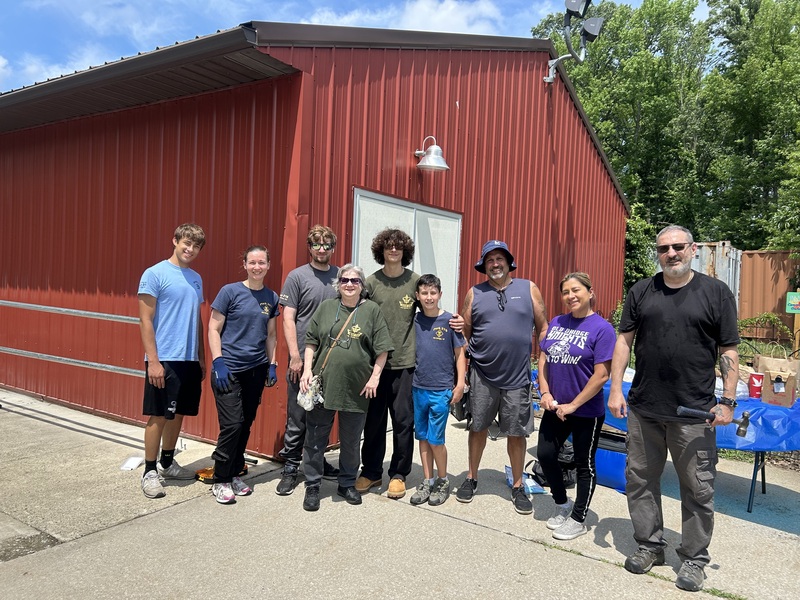 Daniel Gavrikov, a member of Boy Scout Troop 219 in Old Bridge, has completed a new shopping cart corral for the Food Bank as part of his Eagle Scout project.