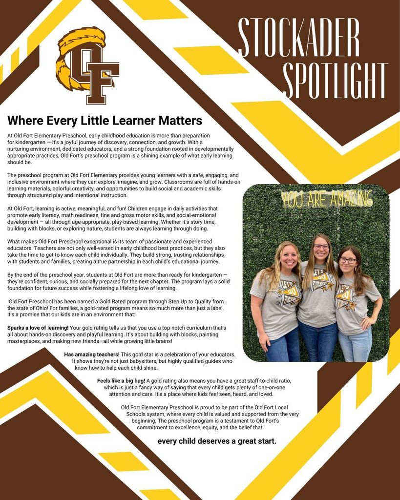 Stockader Spotlight focuses on OF's Pre-K Program