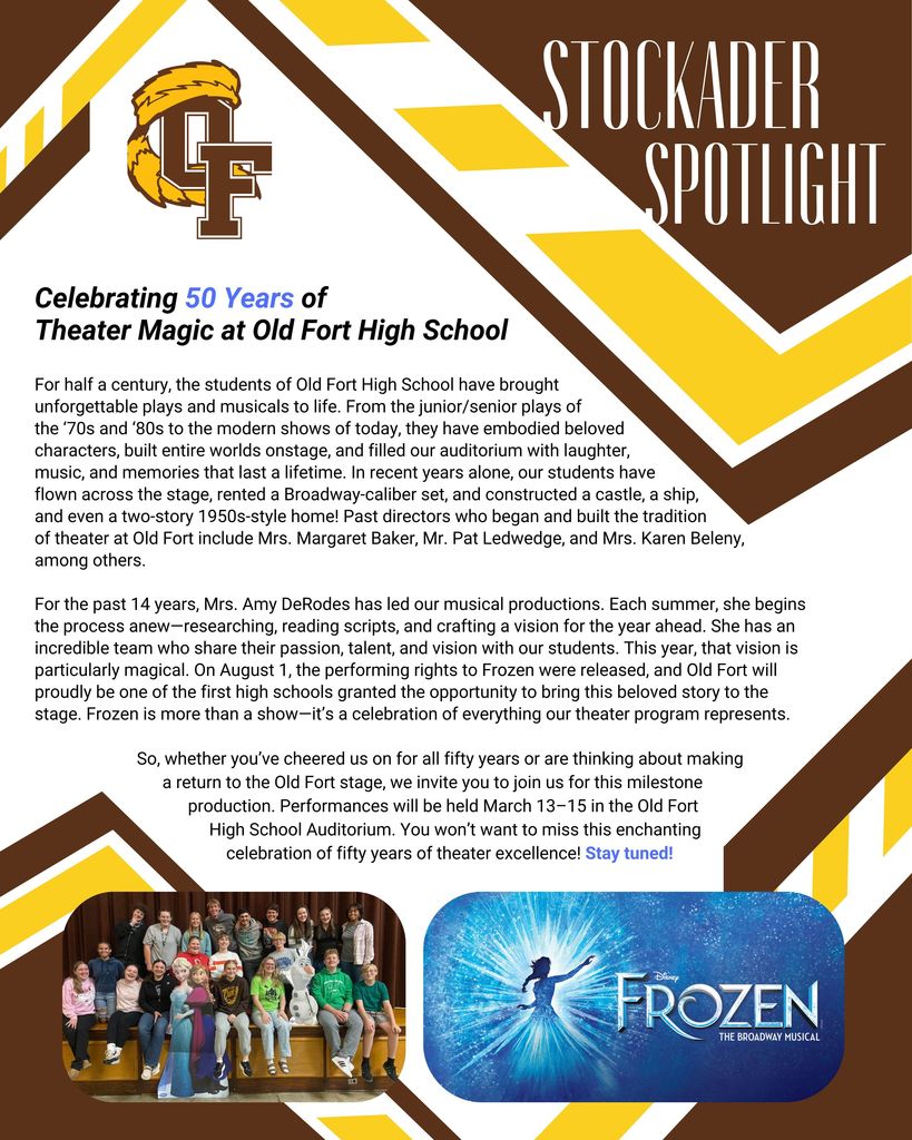 Stockader Spotlight focuses on 50 years of theater magic at OFHS