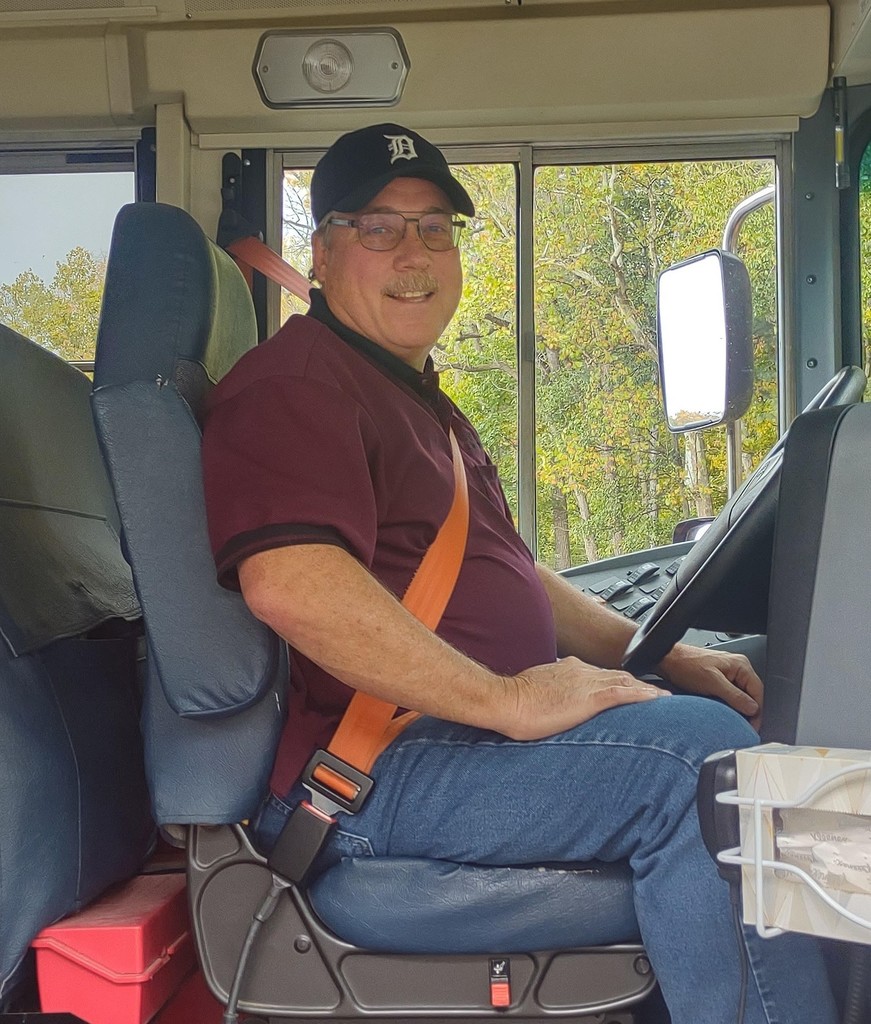 An image of OF's newest bus driver, Mr. Bob Shaull.