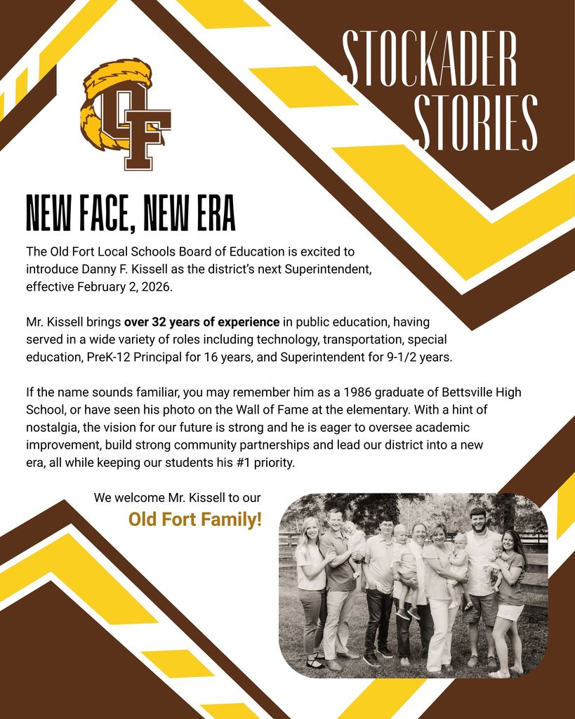 Stockader Stories focuses on our new Superintendent, Mr. Danny Kissell