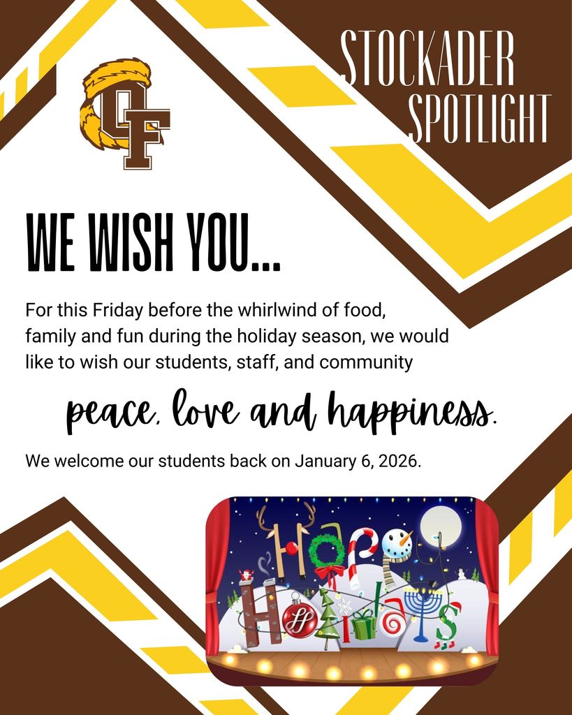Stockader Spotlight focuses on a holiday message from Old Fort Schools