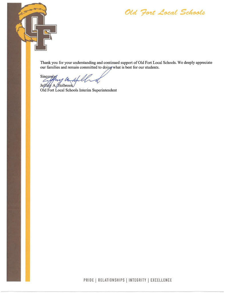 IMPORTANT DISTRICT LETTER  2 OF 2 PAGES