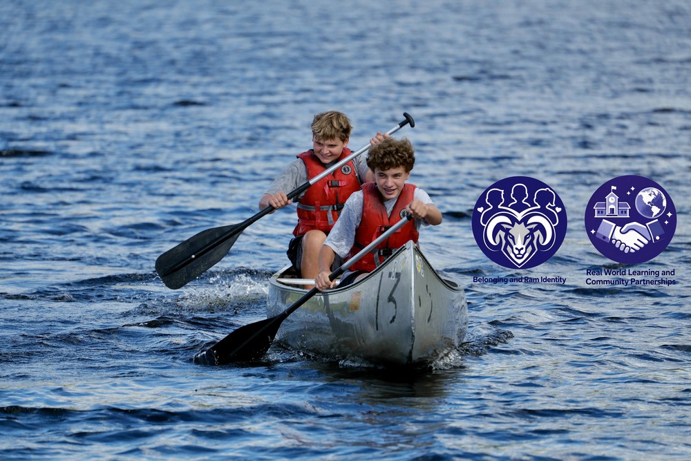 Two OSHS boys in canoe