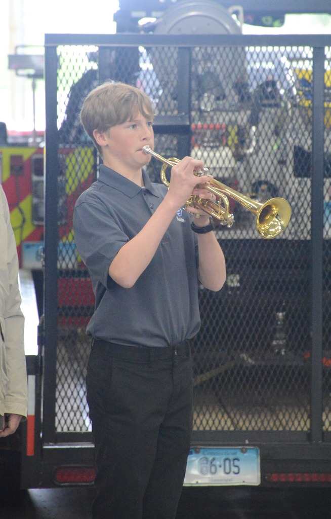 OSHS Trumpeter plays Taps for the Town Memorial Day Ceremony