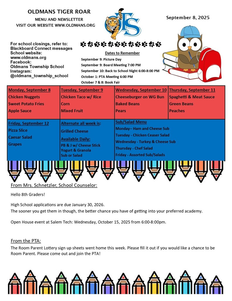Next week's Newsletter